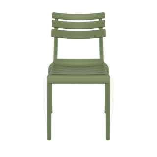 Helen Resin Outdoor Chair Olive Green ISP284 360° view