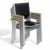 Travira Aluminum Sling Stackable Dining Chair Black OG-TVCHS-B-AC-N-PC-F #4