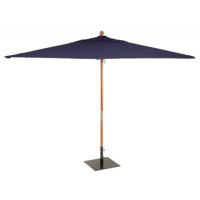 Wood Pole Rectangle Market Umbrella 10 Feet Navy Blue Shade OG-UR10