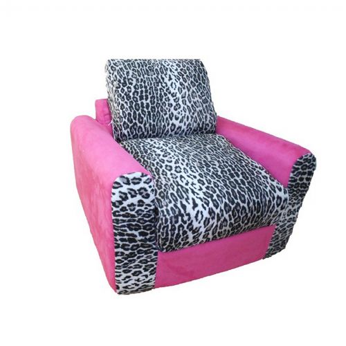 Fun Furnishings Pink Leopard Chair Sleeper FF-20208
