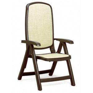 Delta Adjustable Folding Sling Chair Brown Beige NR-40310-05-115