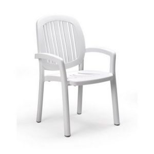 Ponza Resin Stacking Dining Chair White NR-40268-00