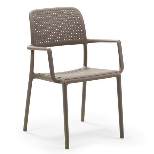 Bora Resin Outdoor Arm Chair Tortora Beige NR-40242-10