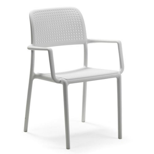 Bora Resin Outdoor Arm Chair White NR-40242-00