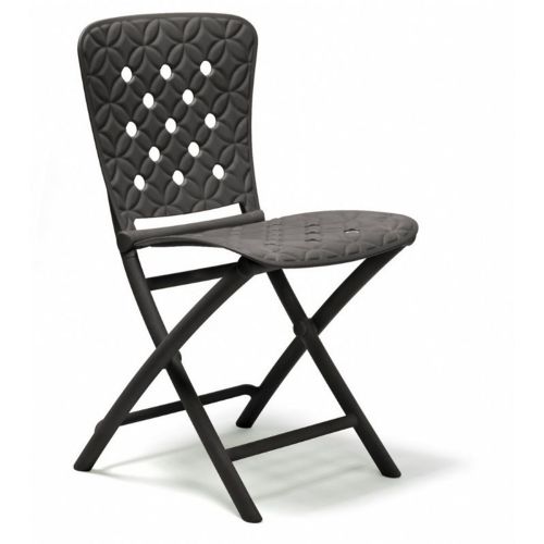 Zac Spring Resin Folding Dining Chair Anthracite NR-40325-02