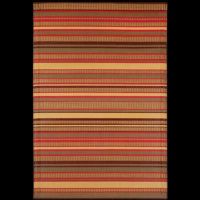 Outdoor Carpet Mat 4' × 6' Stripes Warm Brown MMSTP46WB