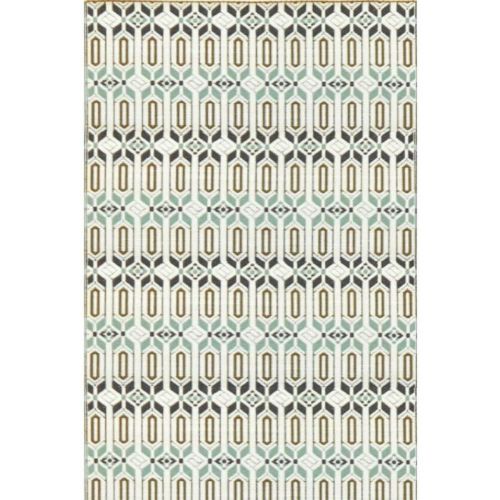 Outdoor Carpet Mat 4×6 Moroccan Cool Silver MMMOR46GW1