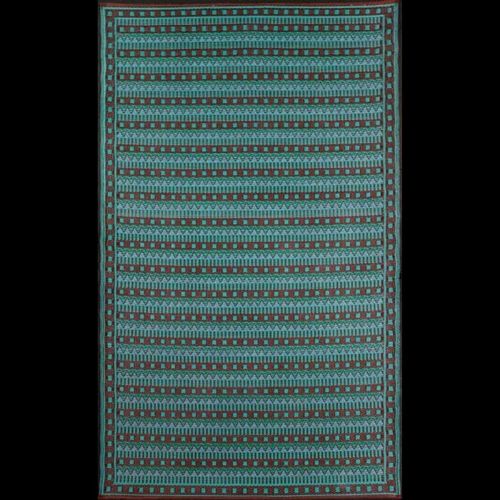Outdoor Carpet Mat 5' × 8' Uberturk Black Aqua MMUBE58BA