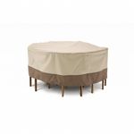 Veranda Patio Small Round Table and Chairs Set Cover 60"D CAX-71912