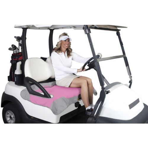 Golf Cart Seat Blanket Pink with Gray Fleece CAX-40-016-014401-00