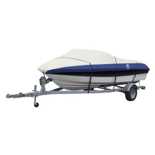 Lunex RS-2 Boat Cover Linen/Navy 14-16 ft. Beam Width 90" CAX-20-132-094601-00