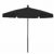 FiberBuilt 7.5ft Hexagon Black Garden Umbrella with Champagne Bronze Frame FB7GPUCB