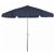 FiberBuilt 7.5ft Hexagon Navy Blue Garden Umbrella with Bright Aluminum Frame FB7GCRA