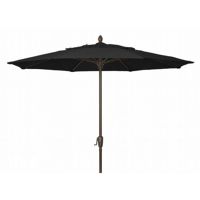 FiberBuilt 9ft Octagon Black Market Umbrella with Champagne Bronze Frame FB9MCRCB
