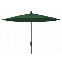 FiberBuilt 9ft Octagon Forest Green Market Umbrella with Champagne Bronze Frame FB9MCRCB