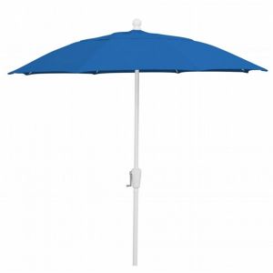 FiberBuilt 9ft Octagon Pacific Blue Patio Umbrella with White Frame FB9HCRW-PACIFIC-BLUE