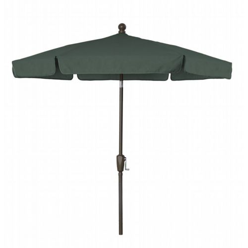 FiberBuilt 7.5ft Hexagon Forest Green Garden Tilt Umbrella with Champagne Bronze Frame FB7GCRCB-T-FOREST-GREEN