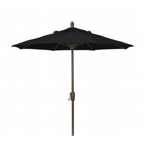 FiberBuilt 7.5ft Octagon Black Market Umbrella with Champagne Bronze Frame FB7MCRCB-8601