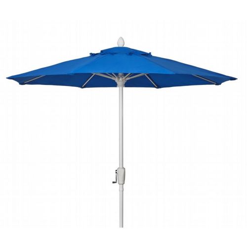 FiberBuilt 7.5ft Octagon Pacific Blue Market Umbrella with White Frame FB7MCRW-8602