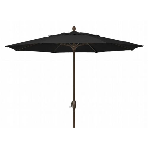 FiberBuilt 9ft Octagon Black Market Umbrella with Champagne Bronze Frame FB9MCRCB-8601