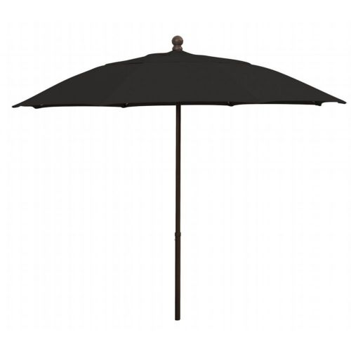 FiberBuilt 9ft Octagon Black Patio Umbrella with Champagne Bronze Frame FB9HPUCB-BLACK