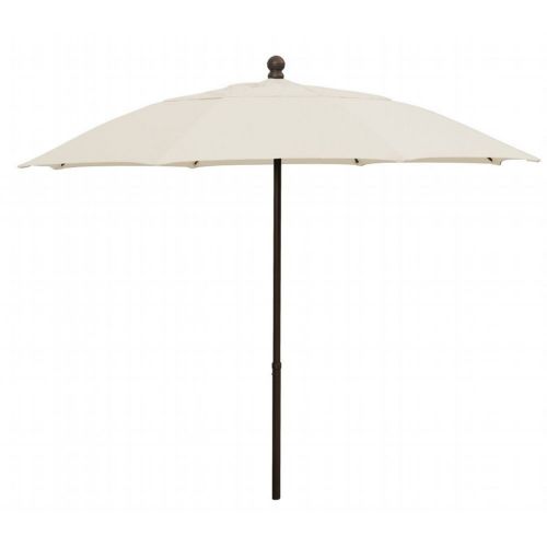 FiberBuilt 9ft Octagon Natural Patio Umbrella with Champagne Bronze Frame FB9HPUCB-NATURAL