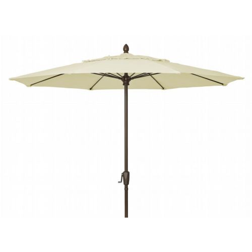 FiberBuilt 9ft Octagon Natural White Market Umbrella with Champagne Bronze Frame FB9MCRCB-8605
