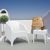 Aruba Wickerlook Resin Balcony Furniture Set 3 Piece White ISP8041S