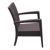 Miami Wickerlook Resin Patio Club Chair Brown with Cushion ISP850-BR #2