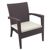 Miami Wickerlook Resin Patio Club Chair Brown with Cushion ISP850