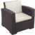 Monaco Wickerlook 4 Piece XL Sofa Deep Seating Set Brown with Cushion ISP836-BR #4