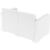 Monaco Wickerlook Resin Patio Loveseat Sofa White with Cushion ISP832-WH #4