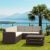 Monaco Wickerlook Resin Patio Sectional Set 6 Piece with Cushion ISP834S1