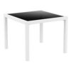 Miami Wickerlook Resin Square Patio Dining Table White 37 inch. ISP870