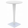 Riva Wickerlook Resin Round Bar Table White 28 inch. ISP886