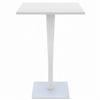 Riva Wickerlook Resin Square Bar Table White 28 inch. ISP888