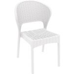 Daytona Wickerlook Resin Patio Dining Chair White ISP818