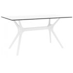 Ibiza Rectangle Outdoor Dining Table 55 inch White ISP864