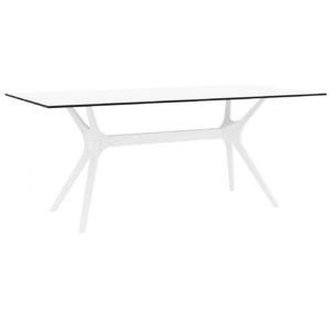 Ibiza Rectangle Outdoor Dining Table 71 inch White ISP865