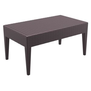 Miami Wickerlook Resin Patio Coffee Table Brown 36 inch ISP855