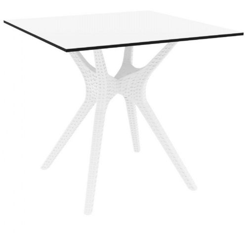 Ibiza Square Outdoor Dining Table 31 inch White ISP863-WH