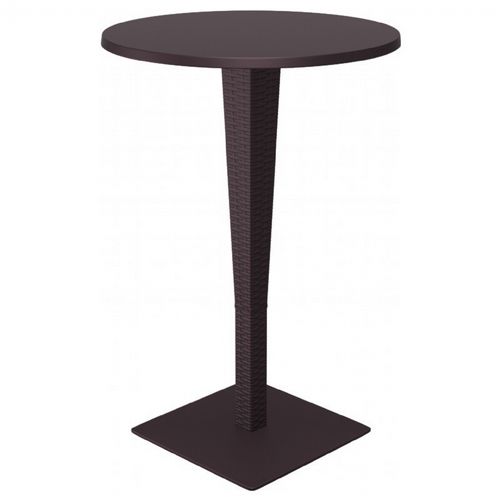 Riva Wickerlook Resin Round Bar Table Brown 28 inch. ISP886-BR