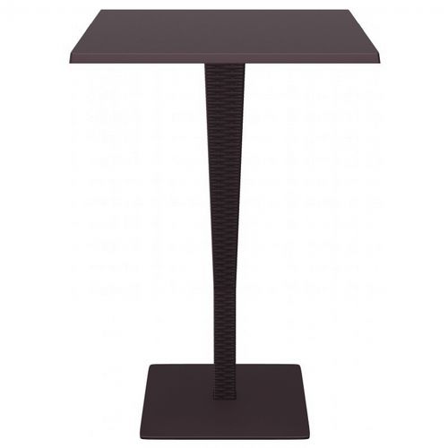 Riva Wickerlook Resin Square Bar Table Brown 28 inch. ISP888-BR