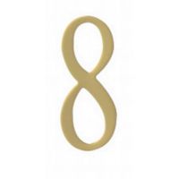Special Lite 3" Brass Self Adhesive Address Number. Number: 8 BR3-8