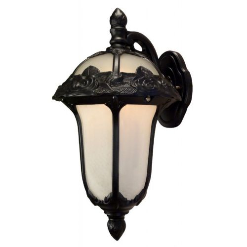 Special Lite Rose Garden F-1711-BLK-AB Small Top Mount Light with Alabaster Glass F-1711-BLK-AB