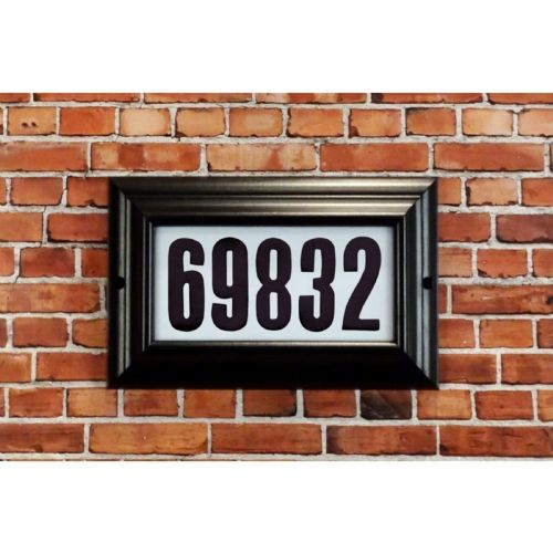 Special Lite SAP-4220-BLK Manor Lighted Address Plaque SAP-4220-BLK