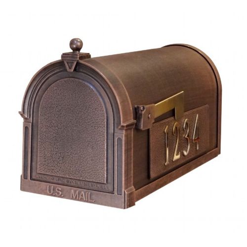 Special Lite SCB-1015-MP-CP Berkshire Curbside Mailbox with Side Numbers SCB-1015-MP-CP