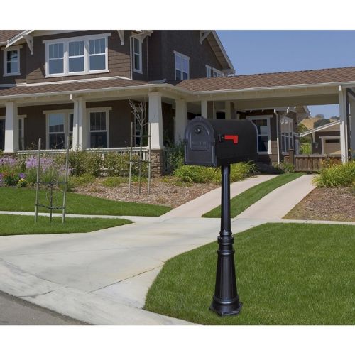 Special Lite Savannah Curbside Mailbox with Tacoma Mailbox Post Unit SCS-1014-SPK-591-CP