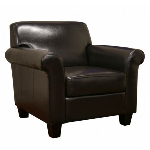 Atticus Black-Brown Faux Leather Modern Club Chair BX-TA1364-DB