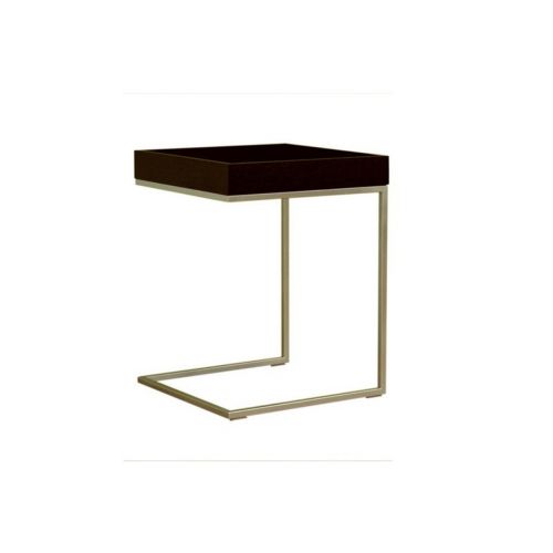 Black Wood Top C Table with Case Top BX-LC-015